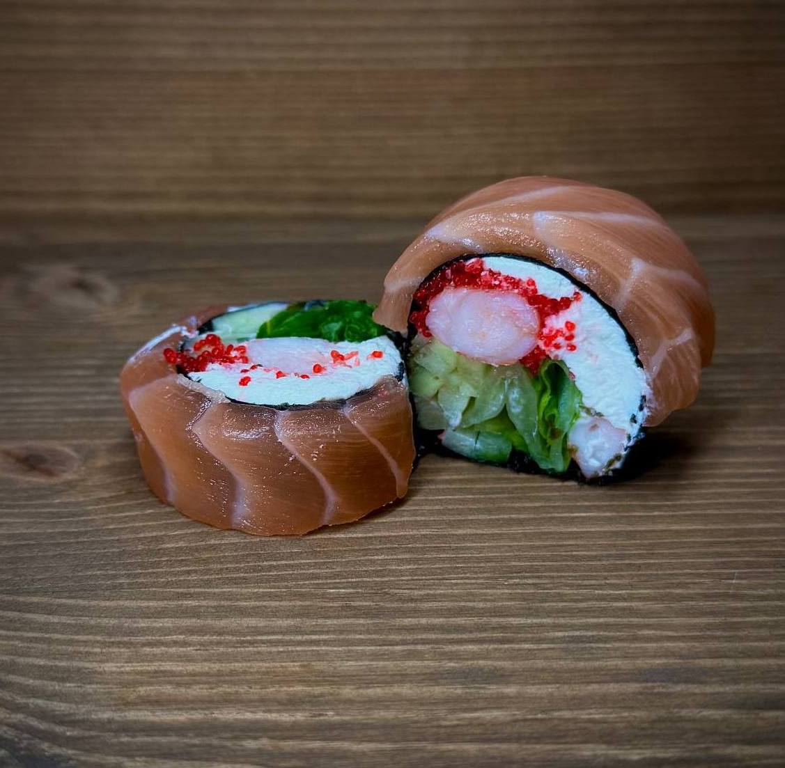 Фото Ролл без риса с лососем