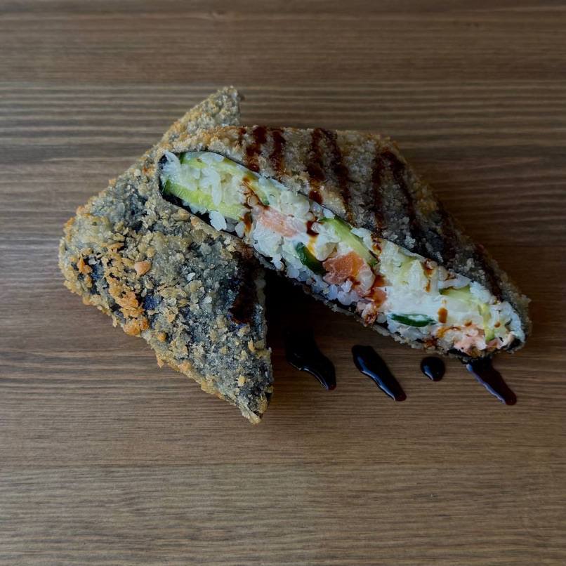 Фото Азиатский сэндвич лосось