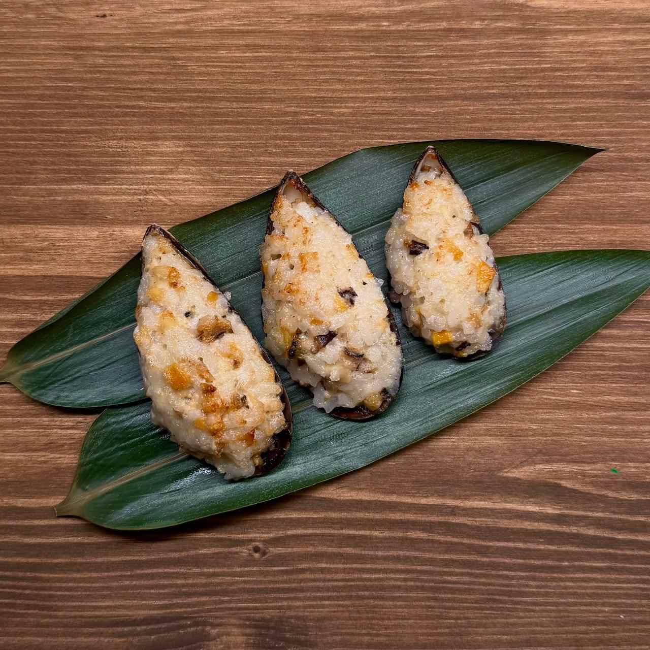 Фото Сырные мидии с рисом