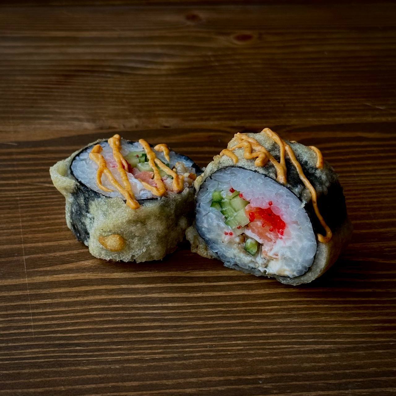 Фото Ролл спайси угорь лосось